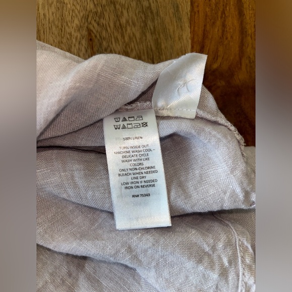 100% Linen gray button up by sigrid olsen - Picture 5 of 6